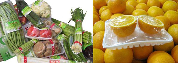 蔬菜保鮮膜包裝設備樣品